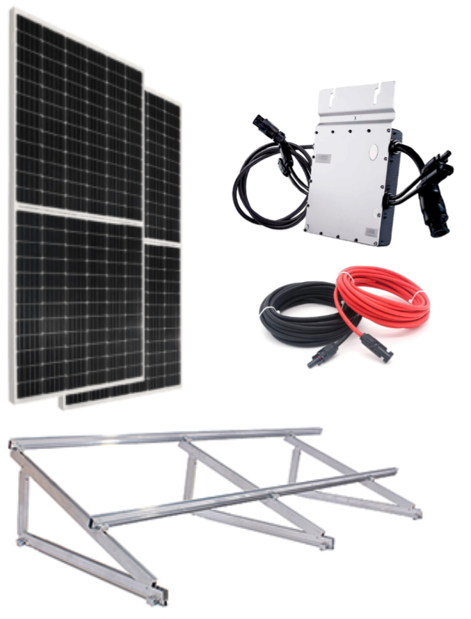 Kit Fotovoltaico 2 Paneles 450W + Micros + Estructura – SolarPowerAmerica